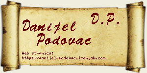 Danijel Podovac vizit kartica